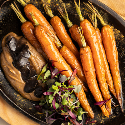 Carottes rôties au gastrobar Le Bouchon de l'Hôtel Mercer Barcelona